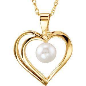 Heart Pearl Necklace - Whitestone Jewellery