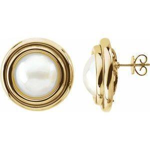 Mabé Pearl Earrings - Whitestone Jewellery