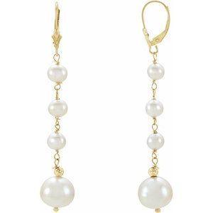 Graduated Pearl Drop Earrings