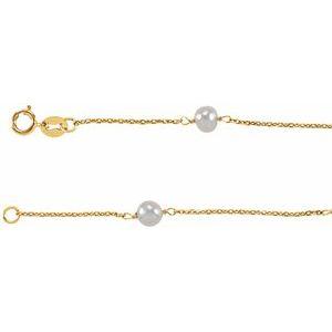 14k floating Pearl bracelet