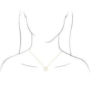 14K Yellow Cultured Seed Pearl Circle 18" Necklace