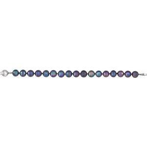 Sterling Silver Black Pearl Bracelet 