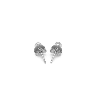 14k White Gold Spherical Stud Earrings (3mm)