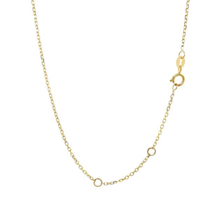 14k Yellow Gold 17 inch Necklace with Round Onyx - Whitestone Jewellery