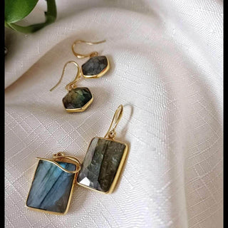 Labradorite Gemstone Earrings - Whitestone Jewellery