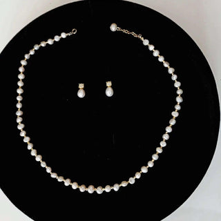 Odelia Dainty Pearl Necklace Set - Whitestone Jewellery