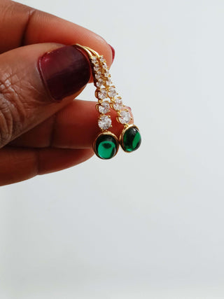 Drop Emerald Earrings - Whitestone Jewellery