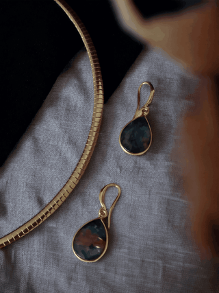  Abalone Pear-shaped earrings 