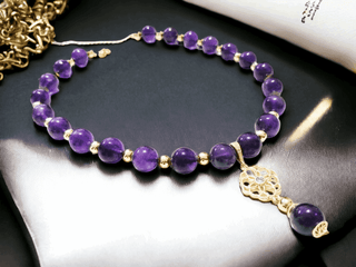 Amethyst Pendant  Necklace