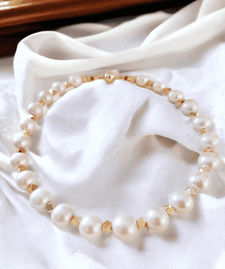 Bella Handmade Chunky Choker Pearl Necklace - Whitestone Jewellery