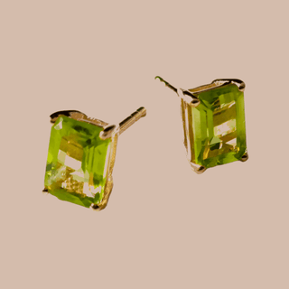 Peridot Solitaire Stud Earrings - Whitestone Jewellery