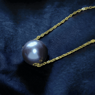 Purple Edison Pearl Necklace & Pendant