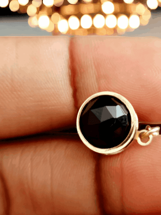 Black Spinel Gemstone Tie Pin- Whitestone Jewellery 