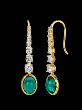 Drop Emerald Earrings