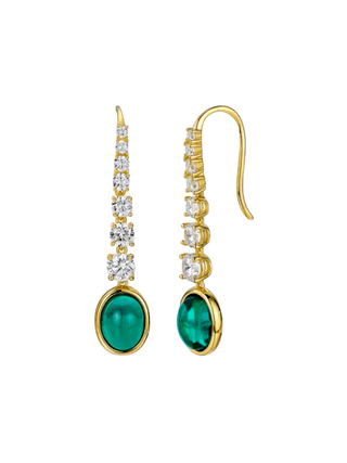 Drop Emerald Earrings - Whitestone Jewellery