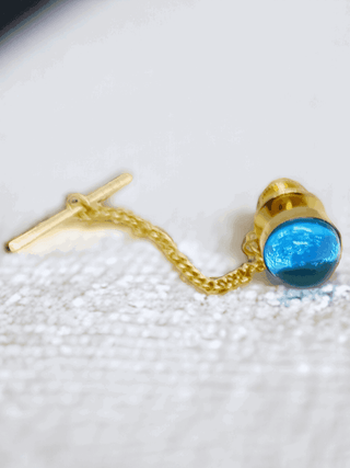 10mm Sky Blue Topaz Tie Pin