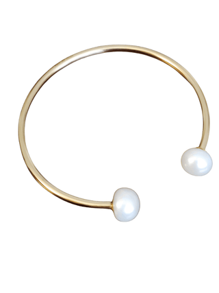 Open Pearl Bangle - Whitestone Jewellery 