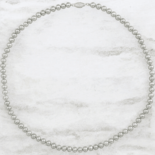 14K White Cultured Grey Pearl Necklace