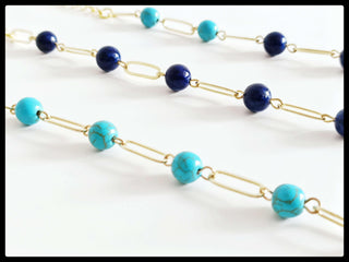 Turquoise Paperclip Bracelet - Whitestone Jewellery