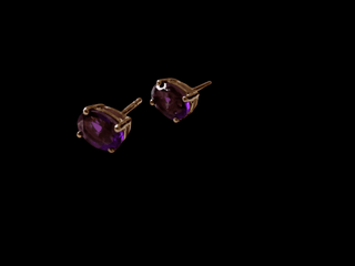 1.5ct Faceted African Amethyst Earrings -Whitestone Jewellery 