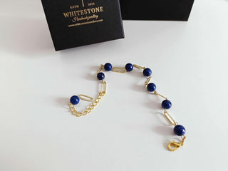 Lapis PaperClip Bracelet