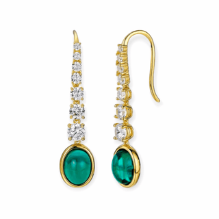 Drop Emerald Earrings - Whitestone Jewellery