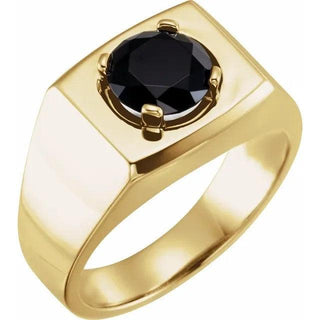 Solitaire Black Onyx Ring