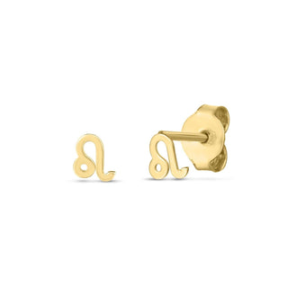 14k Yellow Gold Leo Stud Earrings - Whitestone Jewellery