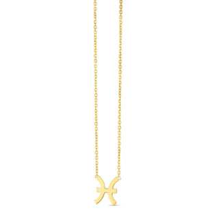 14K Yellow Gold Pisces Necklace - Whitestone Jewellery