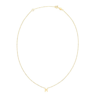 14K Yellow Gold Pisces Necklace - Whitestone Jewellery