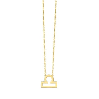 14K Yellow Gold Libra Necklace - Whitestone Jewellery