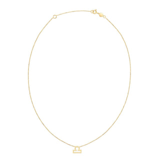 14K Yellow Gold Libra Necklace - Whitestone Jewellery