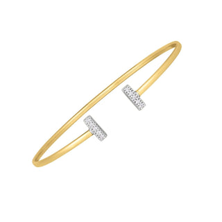 Two Tone Tee Bar Bangle 