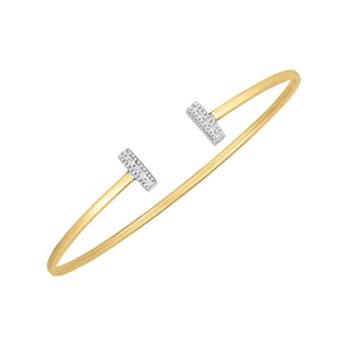 Tee Bar Diamond Gold Bangle 