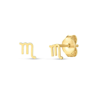 14k Yellow Gold Scorpio Stud Earrings - Whitestone Jewellery