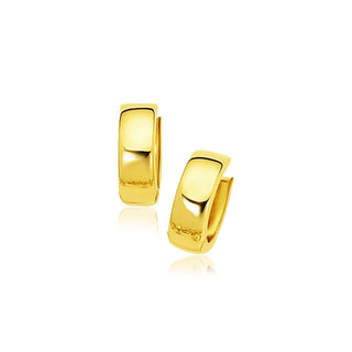 14k Yellow Gold Snuggable Hoop Earrings - Whitestone Jewellery