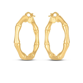 35mm. Gold Hoop Earrings 