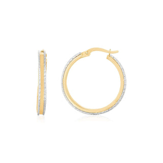 Two Tone Hoop Earrings 