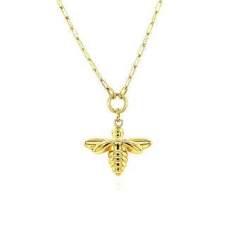 14K Yellow Gold Bee Necklace - Whitestone Jewellery