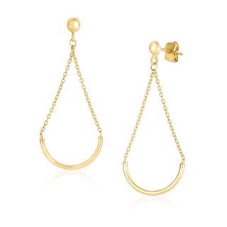 14k Chain Drop Earrings 