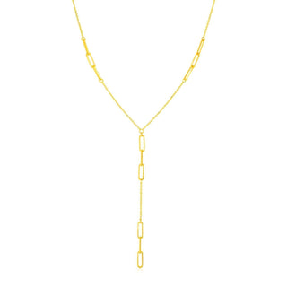 Paper Clip Long Lariat Necklace 