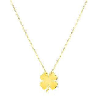 14K Yellow Gold Four Leaf Clover Necklace - Whitestone Jewellery