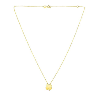 14K Yellow Gold Four Leaf Clover Necklace - Whitestone Jewellery