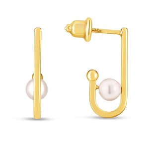 Pearl Hoop Earrings - Whitestone jewellery 