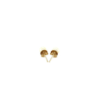 14k Yellow Gold Freshwater Cultured White Pearl Stud Earrings (4.0 mm) - Whitestone Jewellery