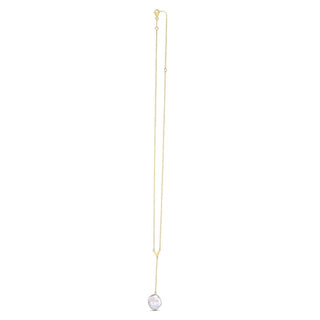 14k Yellow Gold Pearl Lariat Necklace - Whitestone Jewellery