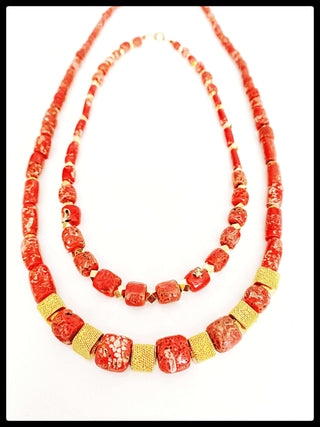 Matinee Rue Coral Necklace - Whitestone Jewellery