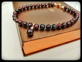 Garnet Gemstone Necklace Set - Whitestone Jewellery