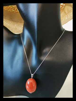 .925 goldstone pendant necklace