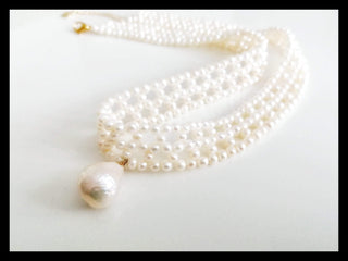 Selena Pearl Choker Necklace - Whitestone Jewellery